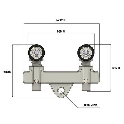 55-110-0 MODULAR SOLUTIONS DOOR PART<br>TROLLY WITH EYELET